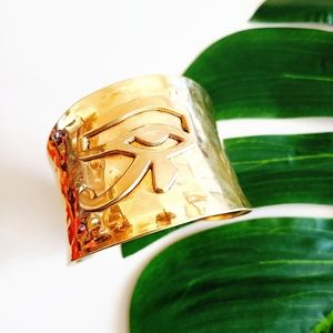 Eye of Horus Egyptian Brass Bracelet
